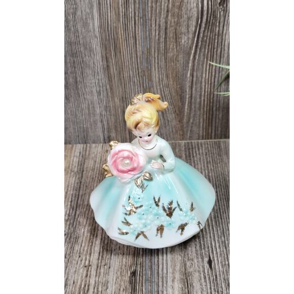 Vintage Josef June Birthday Girl Figurine with Music Box - Picture 2 of 5